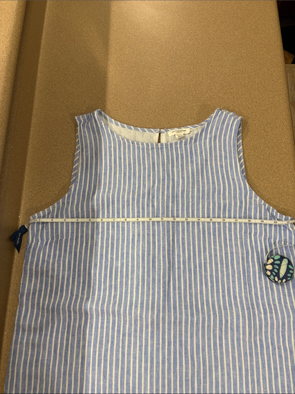 beachlunchlounge Blue and White Striped Midi Dress - Picture 6 of 6